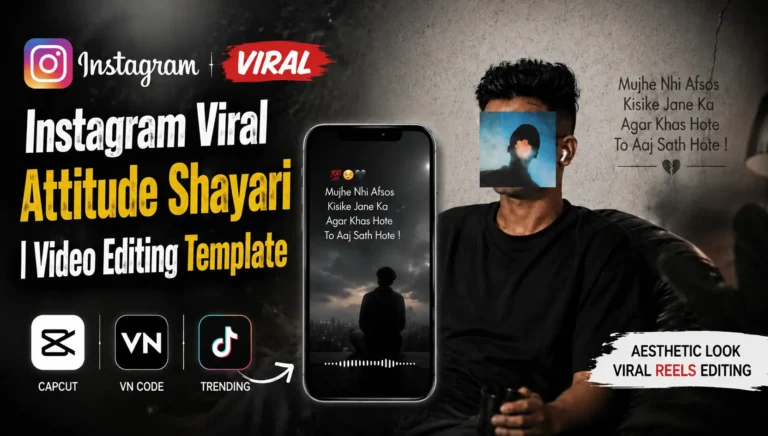 Instagram Viral Attitude Shayari | Video Editing Template