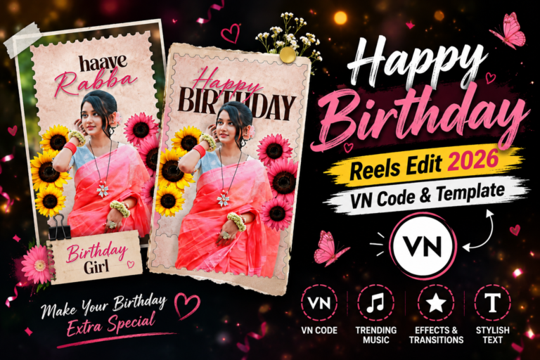 Happy Birthday Reels Edit 2026 | VN Code & Template