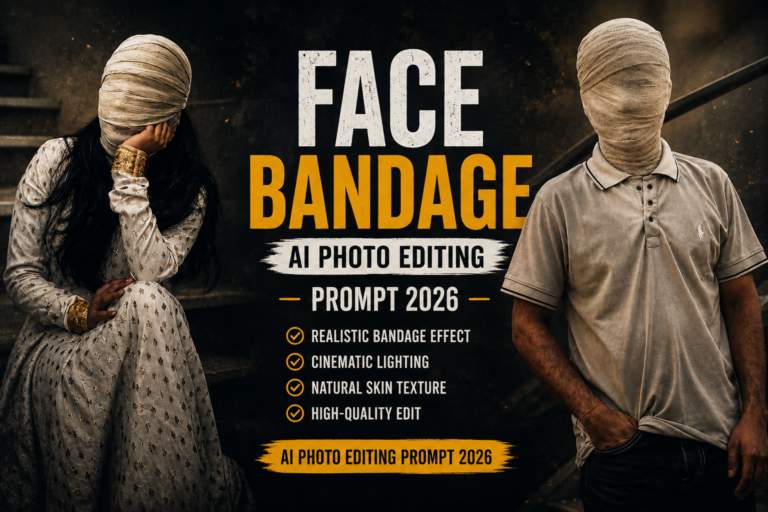 Viral Face Bandage AI Photo Editing Prompt 2026
