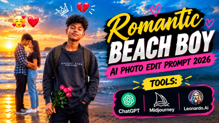 Romantic Beach Boy AI Photo Prompt 2026 | ChatGPT Prompt