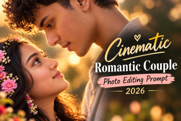 Cinematic Romantic Couple Photo Editing Prompt 2026