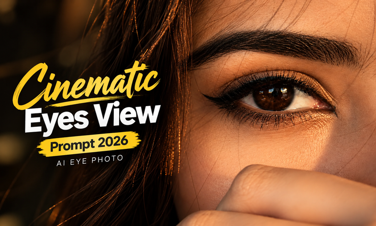 Cinematic Eyes View Prompt 2026 | AI Eye Photos