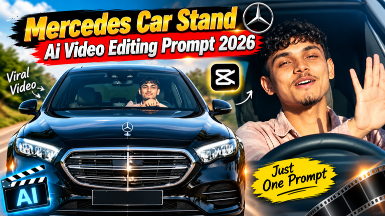Mercedes Car Stand AI Video Editing Prompt 2026